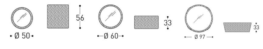 Журнальный столик Varaschin Kente 3105, 3106, 3109R