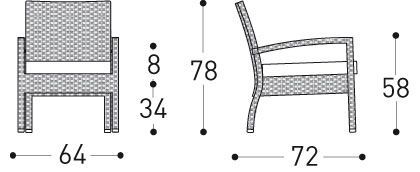Дизайнерское кресло Varaschin Lotus 2850