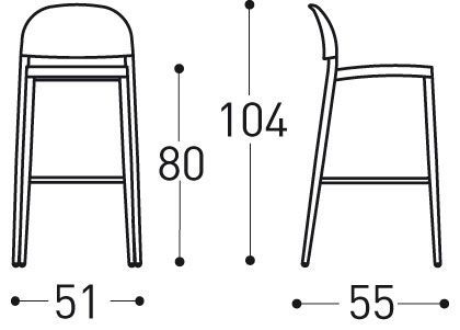 Барный стул Varaschin Saia 2174