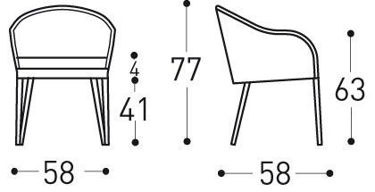 Дизайнерское кресло Varaschin Saia 2173, 2175