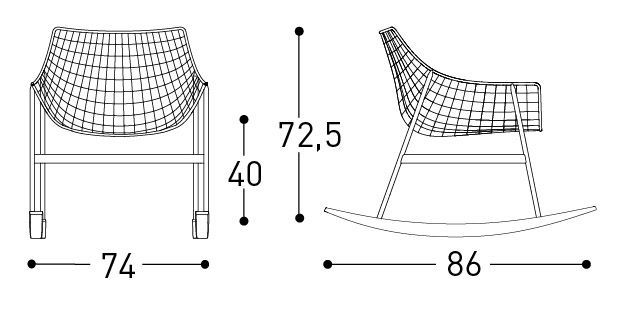 Кресло-качалка Varaschin Summer Set 2426, 2426S, 2426H, 2426C