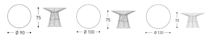 Обеденный стол Varaschin Tibidabo 3896, 3966, 3897, 3898