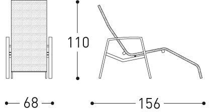 Удобный шезлонг Varaschin Victor 2912T