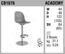 Вращающийся стул Connubia Academy CB1676, VE, SK, V, LHS