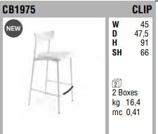 Стильный стул Connubia Clip CB1975