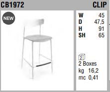 Высокий стул Connubia Clip CB1972