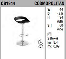 Вращающийся стул Connubia Cosmopolitan CB1943, CB1944