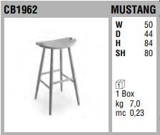 Деревянный стул Connubia Mustang CB1962