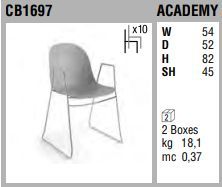 Элегантный стул Connubia Academy CB1697