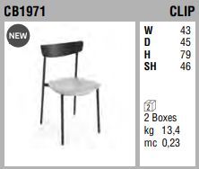 Обеденный стул Connubia Clip CB1971