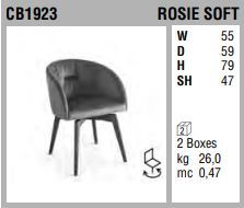 Вращающийся стул Connubia Rosie Soft CB1923
