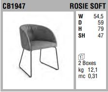 Современный стул Connubia Rosie Soft CB1947, V, BI