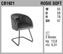 Мягкий стул Connubia Rosie Soft CB1921, V, BI