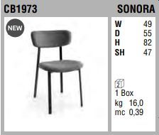 Мягкий стул Connubia Sonora CB1973