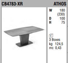 Обеденный стол Connubia Athos CB4783-XR