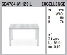 Удобный стол Connubia Exellence CB4784-M 120 L