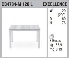Удобный стол Connubia Exellence CB4784-M 120 L