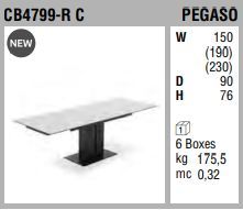 Обеденный стол Connubia Pegaso CB4799-R C