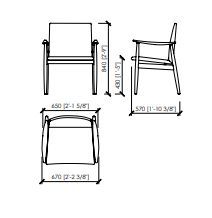 Стильный стул Meroni & Calzani Biancamano Chair