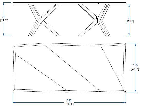 Дубовый обеденный стол Roche Bobois Jane Dining Table