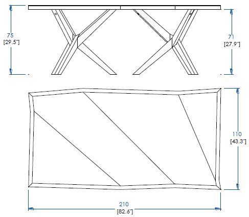 Дубовый обеденный стол Roche Bobois Jane Dining Table