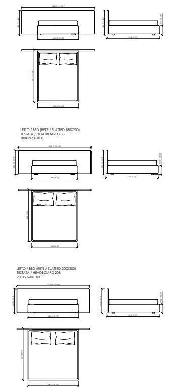 Кровать с высоким изголовьем Meroni & Calzani Ducale High