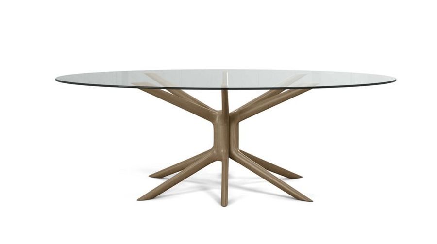 Стеклянный стол в стиле бионика Roche Bobois Mangrove Dining Table
