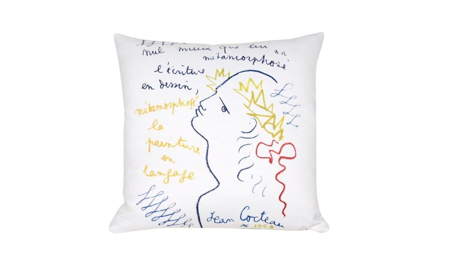 Белая подушка Roche Bobois Metamorphose Jean Cocteau