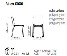 Стильный стул Bonaldo Blues XOXO