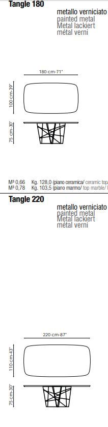 Дизайнерский стол Bonaldo Tangle