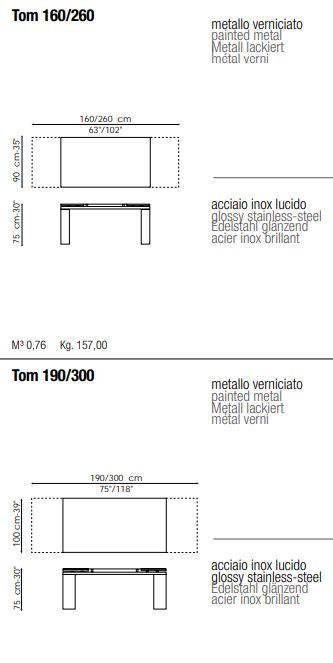 Обеденный стол Bonaldo Tom