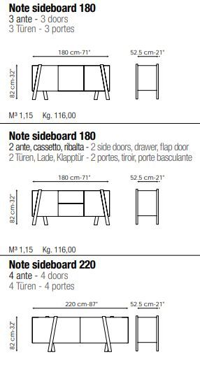 Дизайнерский буфет Bonaldo Note sideboard