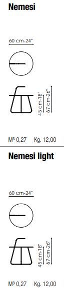 Дизайнерский столик Bonaldo Nemesi, Nemesi light