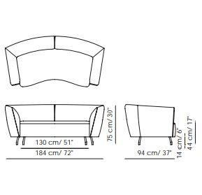 Дизайнерский диван Bonaldo Arno Sofa