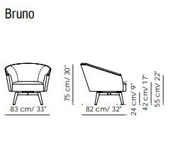 Стильное кресло Bonaldo Bruno