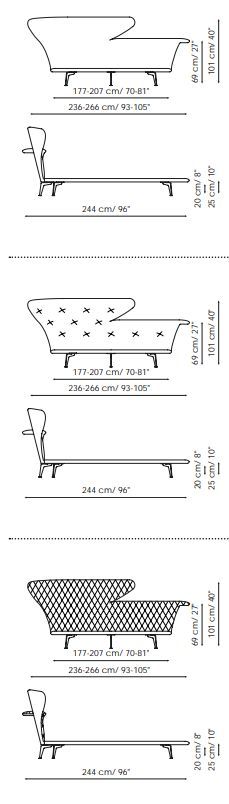 Стильная кушетка Bonaldo Lovy bed, Lovy bed plus, Lovy bed ego