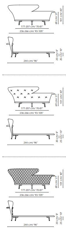 Стильная кушетка Bonaldo Lovy bed, Lovy bed plus, Lovy bed ego