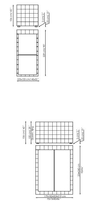 Элегантная кровать Bonaldo Squaring alto