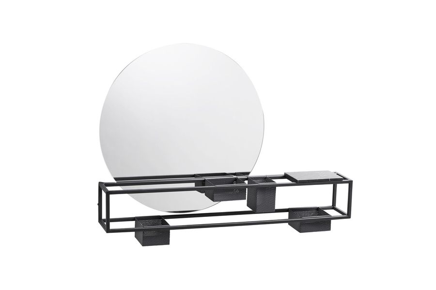 Круглое зеркало Woud Mirror Box