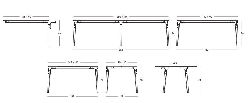 Дизайнерский стол Magis Steelwood Table