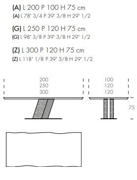 Стильный стол Tonin Casa Zang 8012FS_irregular wood