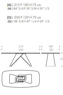 Керамический стол Tonin Casa Maitre 8018FS_ceramic