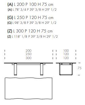 Деревянный стол Tonin Casa Cube 8025FS_irregular wood