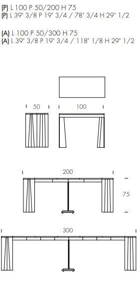 Консоль-трансформер Tonin Casa Leaf 6449