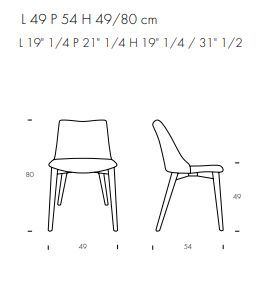 Обеденный стул Tonin Casa Agata 7290_wood