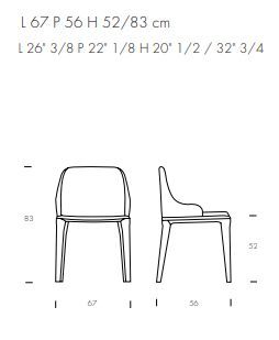 Обеденный стул Tonin Casa Hug 7348_wood