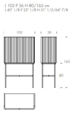 Высокий комод Tonin Casa Extro 8668