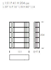 Книжный стеллаж Tonin Casa Sintesi 6486