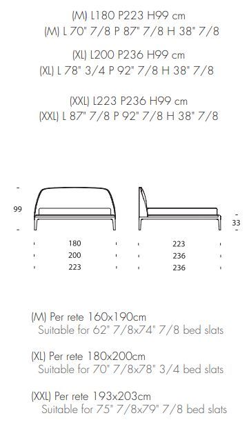 Кожаная кровать Tonin Casa Bernini 7874
