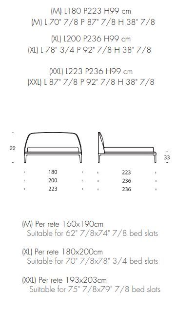 Кожаная кровать Tonin Casa Bernini 7874